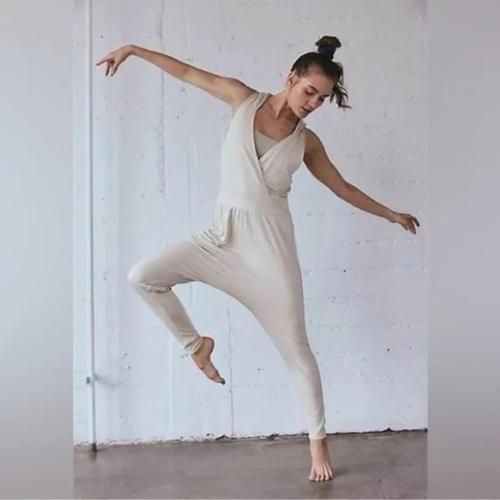 50. Free People | FP Movement Second Chance Jumpsuit | Light Cream | XS